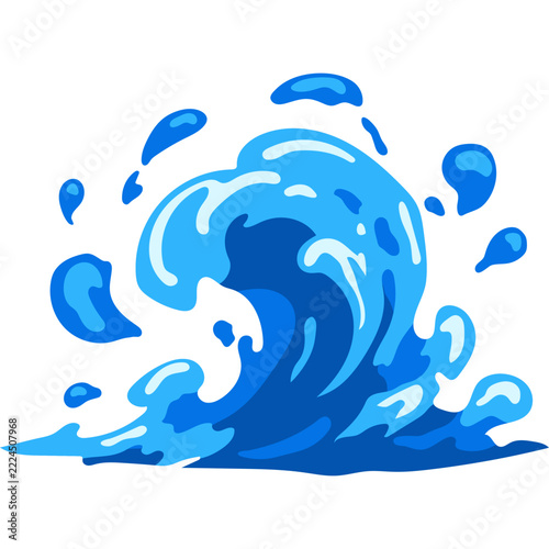 Blue Wave Ocean Vector