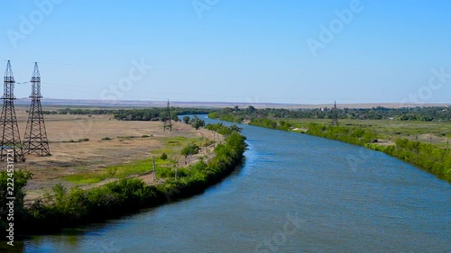 A peaceful river on a summer day.