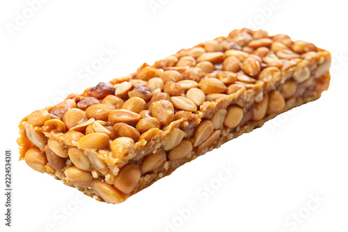 crunchy peanut bar isolated on transparent background

