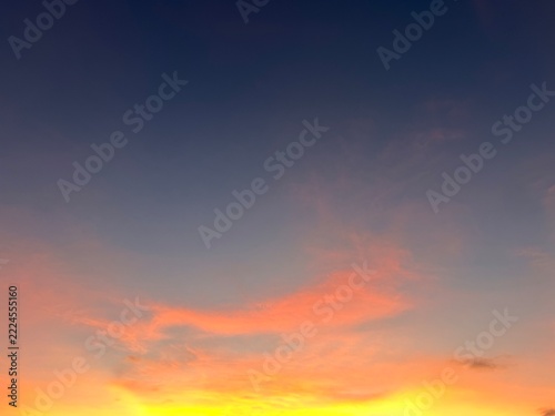 red sunset sky