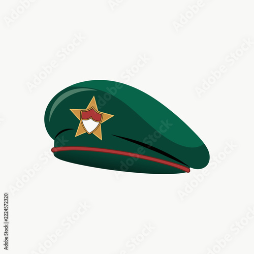 vector illustration of a hat with a star