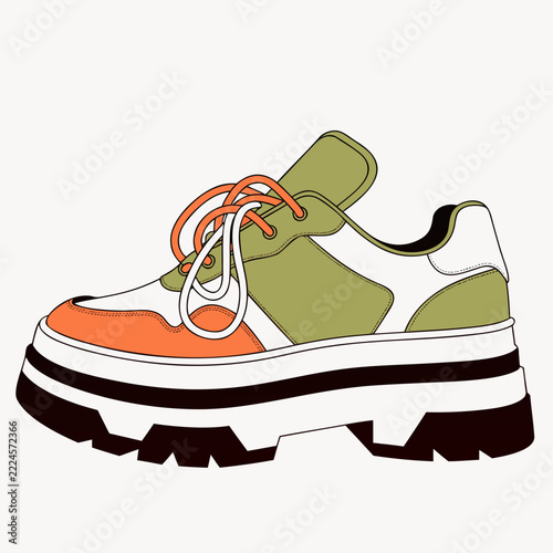 sport shoes vector illustration