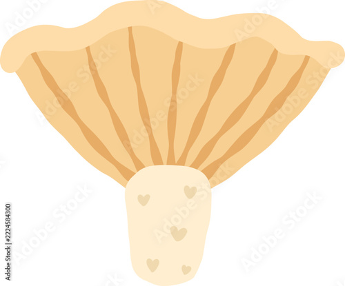 cute hand drawn mushroom vegetable food vector cartoon illustration