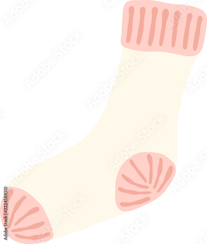 cute hand drawn fall autumn winter knitting socks outfits fashion vector illustration