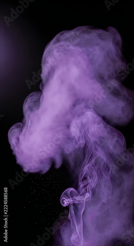 Ethereal purple cosmic flower blooming in deep space against a dark backdrop