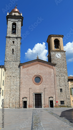 facade of the Co-Cathedral of Santa Maria Assunta (Bobbio Cathedral), located in the province of Piacenza