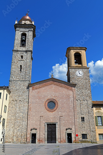 facade of the Co-Cathedral of Santa Maria Assunta (Bobbio Cathedral), located in the province of Piacenza