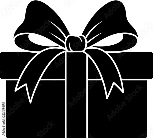 Elegant gift box with bow for celebrations and events