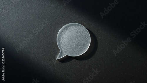 A white plate with a speech bubble, perfect for illustrations, comics, or presentations