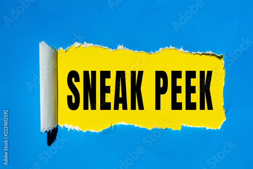 Obraz na plátně SNEAK PEEK text concept photo