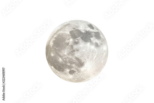 Full moon showing craters and lunar surface