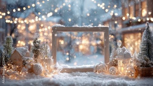 Christmas and New Year background with sparkling lights and festive seasonal colors.