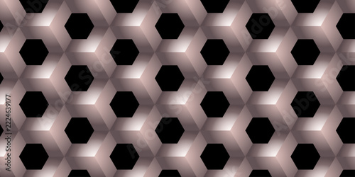 Modern 3d isometric cube structure vector wall texture with soft lighting effect.