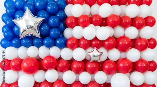 Patriotic american flag balloon decoration for independence day celebration