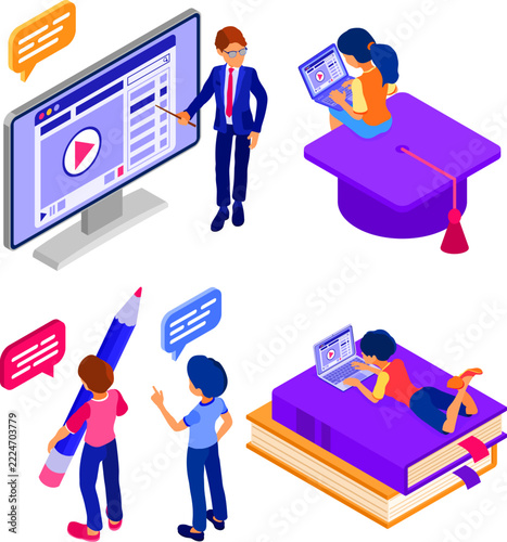 Online distance education from home