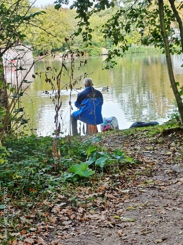 Angler im Haynspark in Hamburg-Eppendorf
