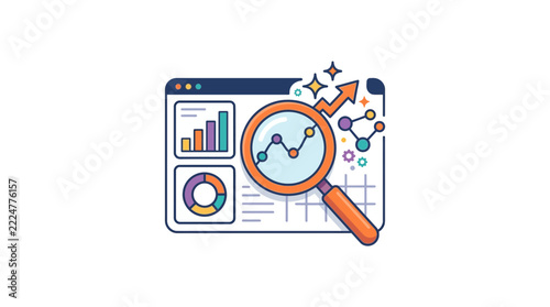 Big Data Analytics Business Dashboard Financial Investment Chart Concept