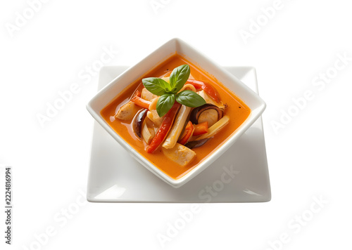 Thai Red Curry Chicken featuring Bamboo Shoots and Eggplant