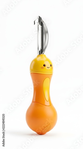 Cute vegetable peeler with a smiling face handle