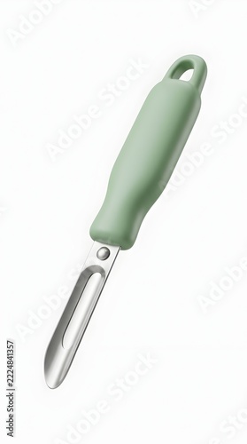 Vegetable peeler with green handle