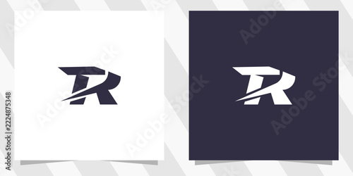 letter tr rt logo design