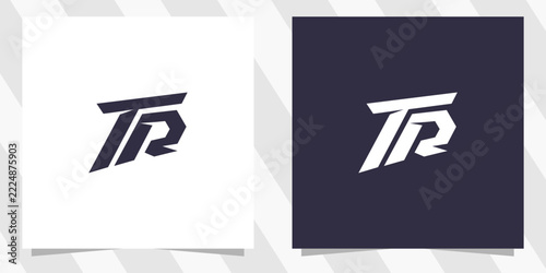 letter tr rt logo design