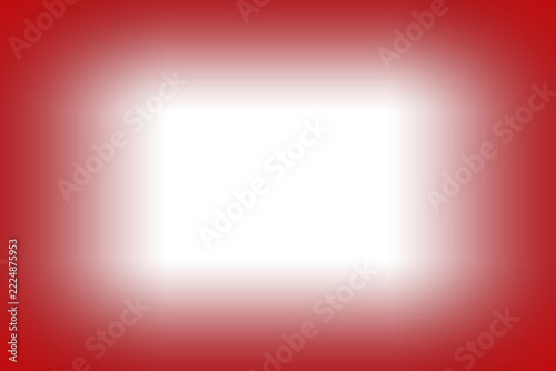 Red rectangular vignette border graphic element with soft center gradient light focus