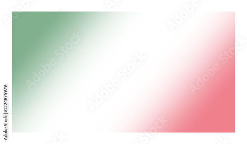 Green and red gradient rectangular frame graphic element with soft fade transition