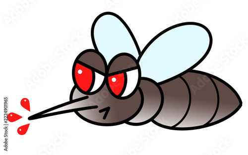 Mosquito character illustration