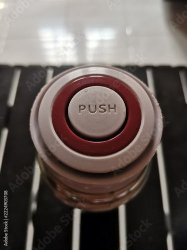 red push button