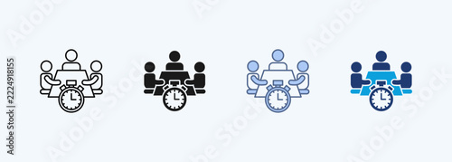 Meeting Time Multiple Style Icon Collection
