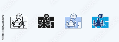 Meeting Room Multiple Style Icon Collection