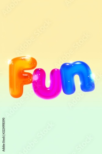 Colorful 3D Fun Text