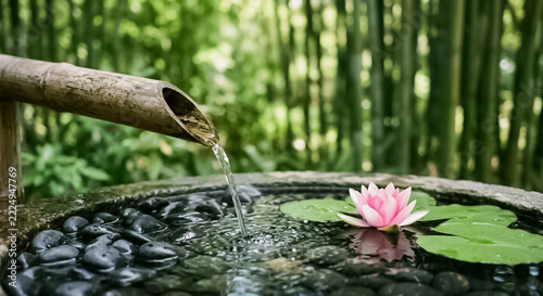 Fontaine de jardin zen 
