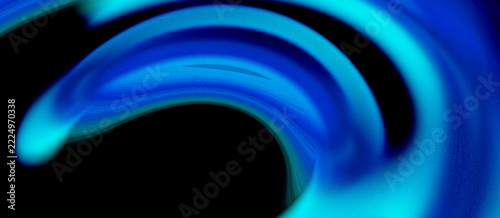 Abstract Glowing Blue Waves and Light Swirls Background