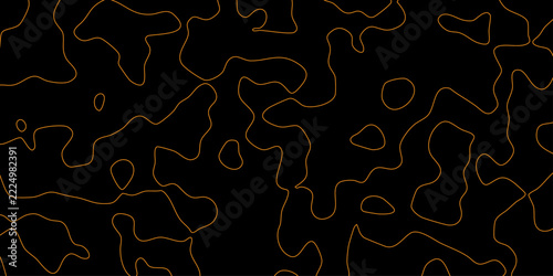 Abstract golden lines form a flowing organic pattern on black