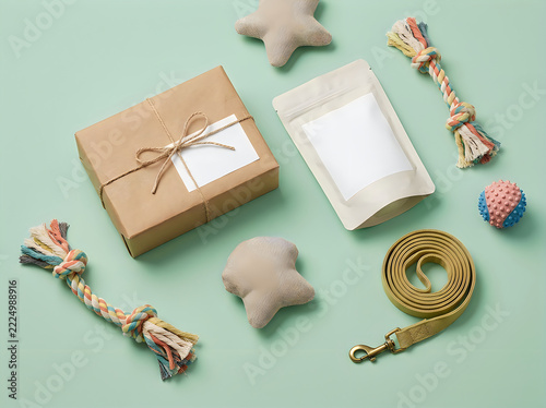 Ecommerce-Sale-Promotion-Background-Online-Shopping-Sale-Design-Ecommerce-Sale-Promotion-Background Dog toys and leash set on neutral background