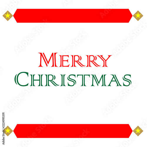 Merry christmas - Xmas day card vector with red and white 