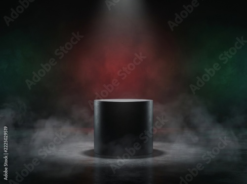 burning smoke on black background