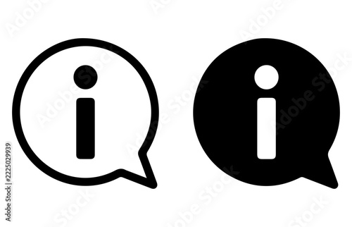 Fotografie Information sign icon vector for guidance, help, details, notices, and clear digital communication needs