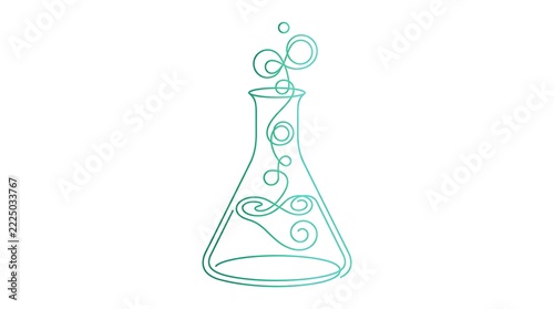 Continuous Line Laboratory Microscope on Stand Illustration