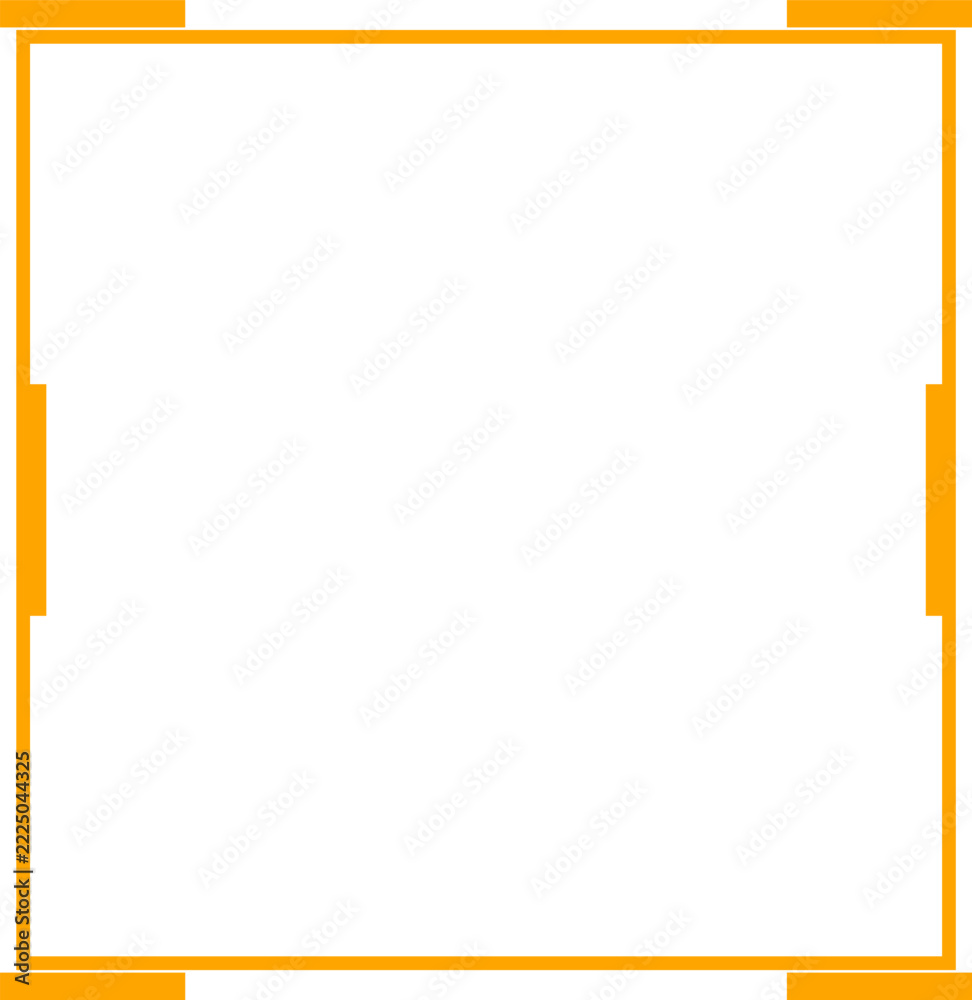Fototapeta premium Industrial Cyberpunk Rectangular Data Frame UI Border With Glowing Neon Accents And Technical HUD Components