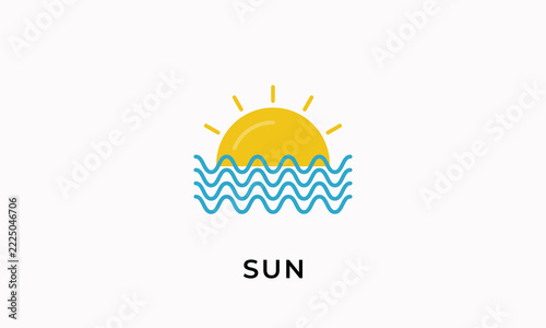 Sun Vector Icon Isolated On White Background        