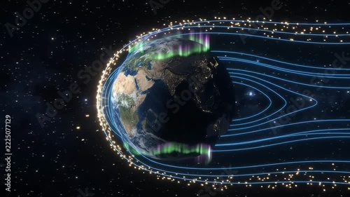 olar Wind Deflected by Earth’s Magnetic Field Creating Polar Aurora