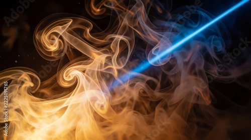 Stage Smoke with Blue Laser Beam