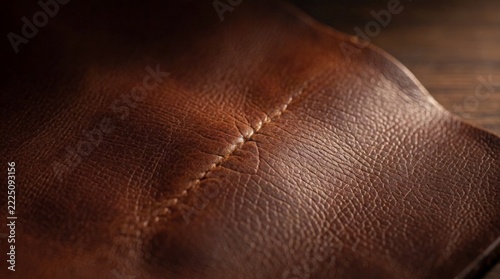 Aged Full-Grain Leather Macro Texture