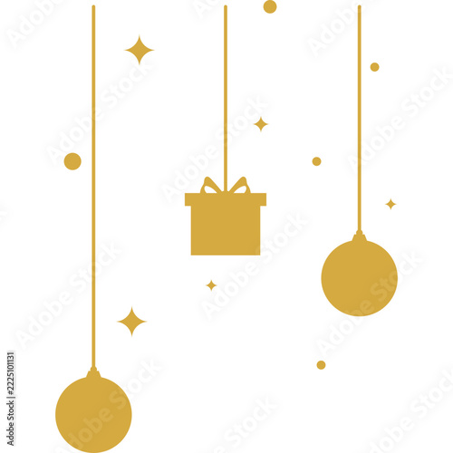 Christmas Decorations Flat Icon