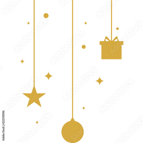 Christmas Decorations Flat Icon
