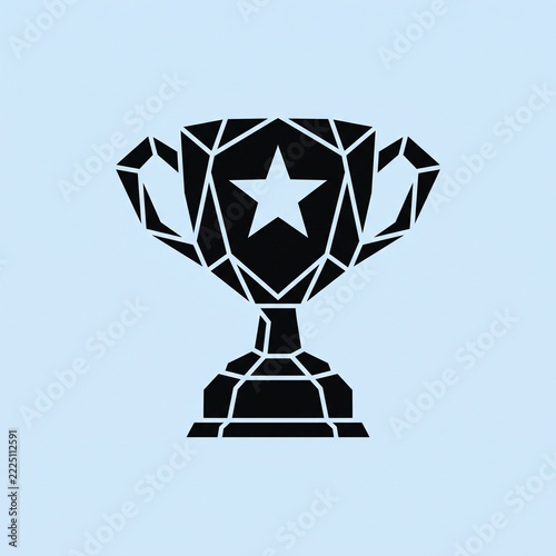 Geometric Trophy Cup Logo