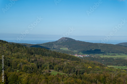 Blick vom Schafstein in der Rhön zur Milseburg 1